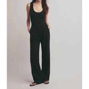 Favorite Daughter Black Wide-Leg Trousers